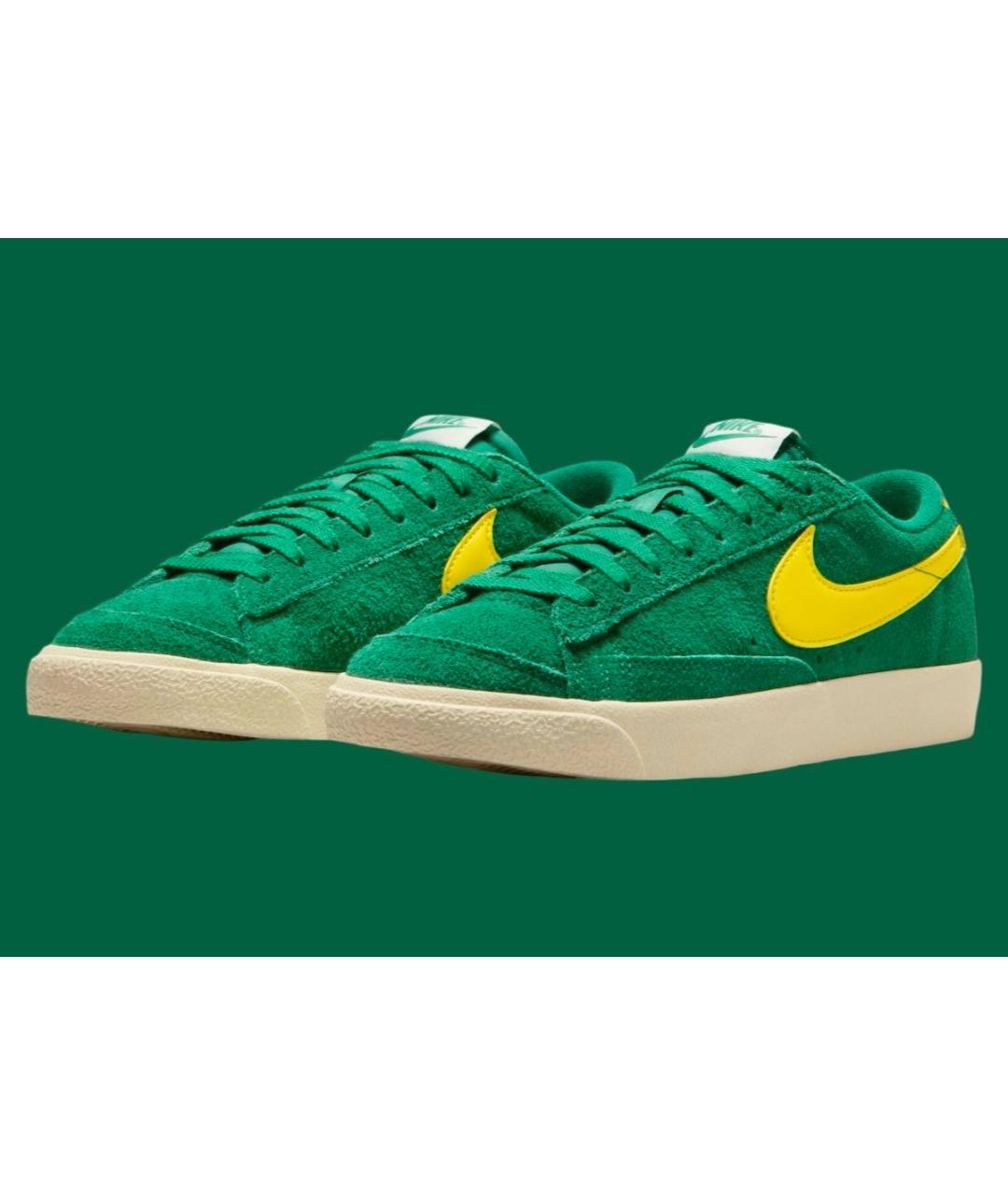 NIKE Зеленые замшевые кеды, фото 3
