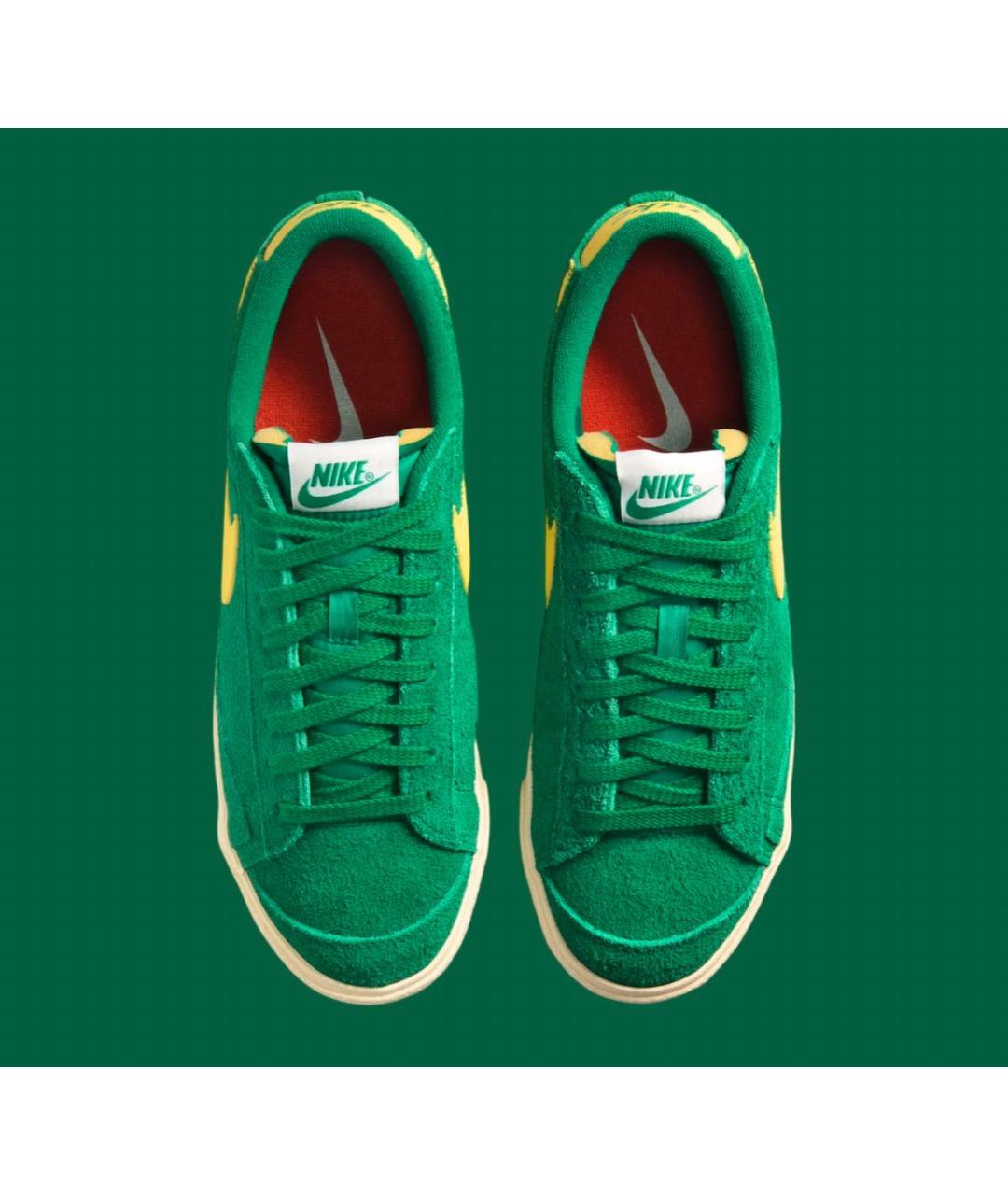 NIKE Зеленые замшевые кеды, фото 4