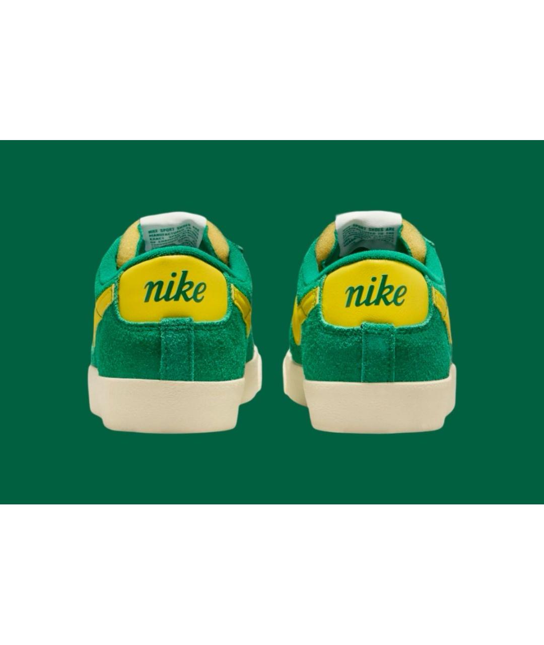 NIKE Зеленые замшевые кеды, фото 5