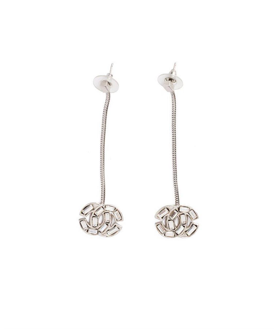 CHANEL Серебряные металлические серьги, фото 1
