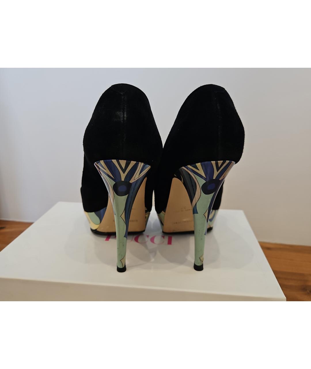 EMILIO PUCCI Черные кожаные туфли, фото 4