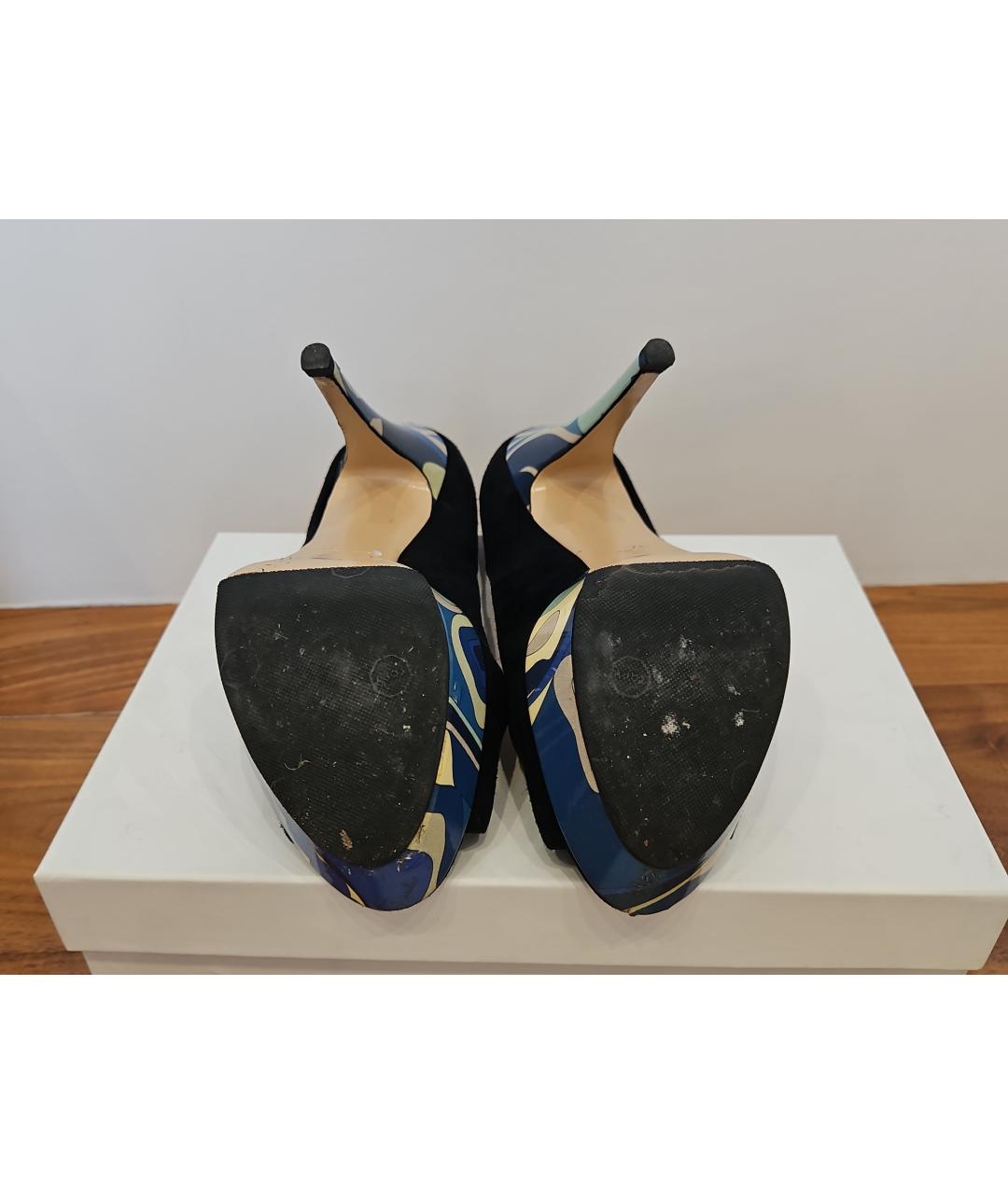 EMILIO PUCCI Черные кожаные туфли, фото 5