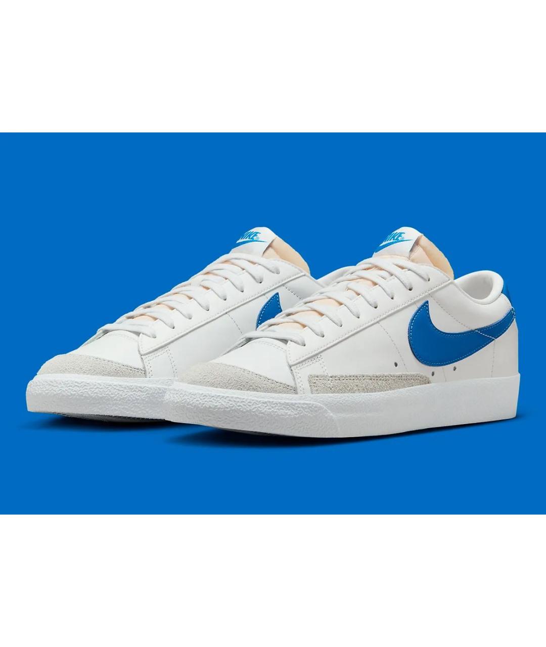 NIKE Белые кожаные низкие кроссовки / кеды, фото 3
