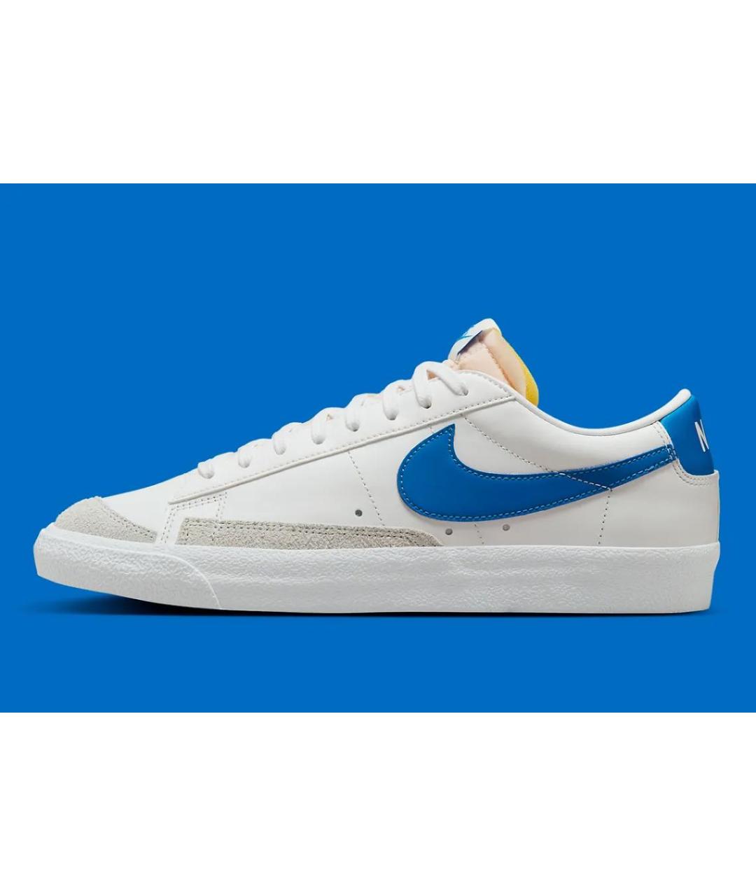 NIKE Белые кожаные низкие кроссовки / кеды, фото 2