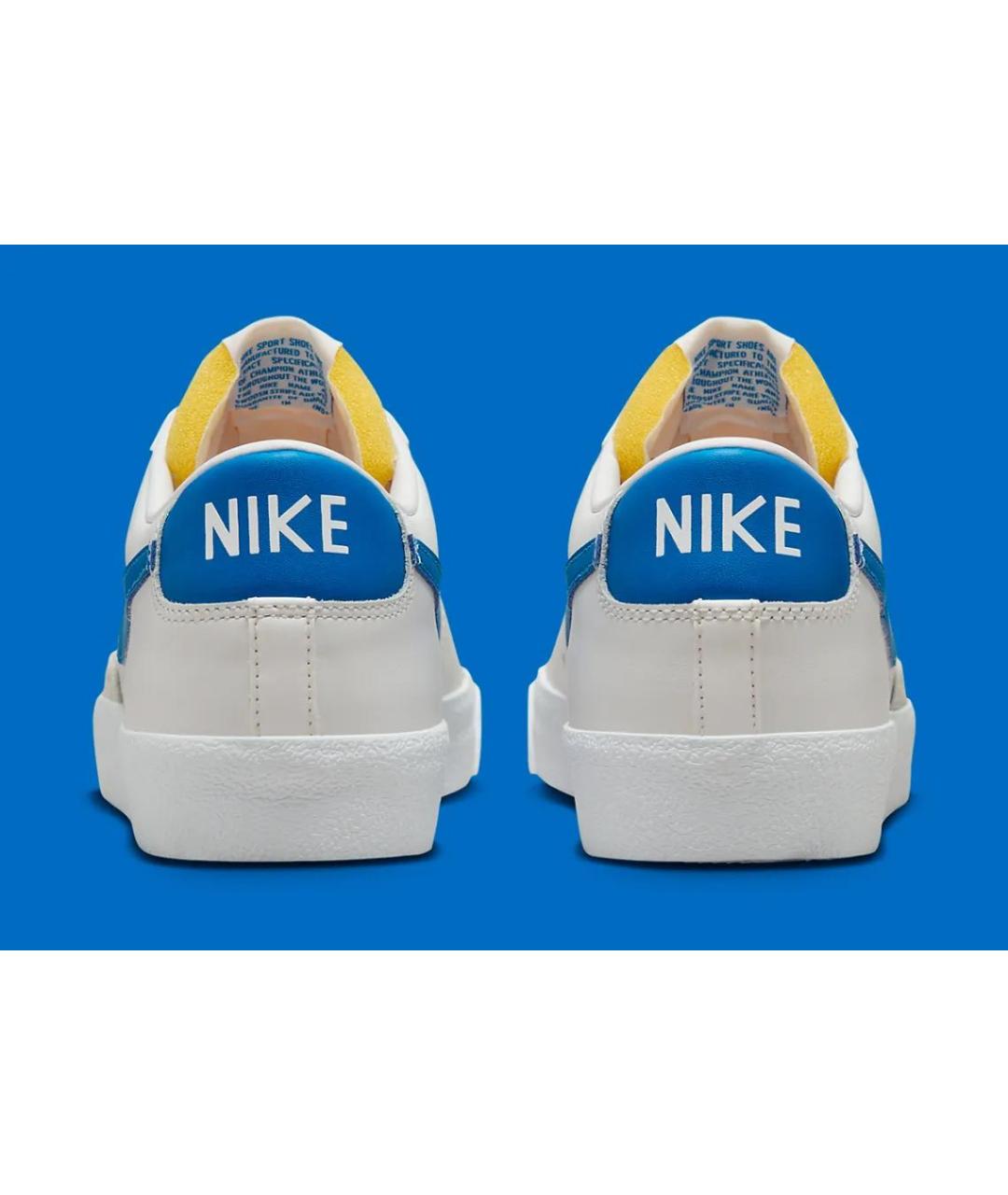 NIKE Белые кожаные низкие кроссовки / кеды, фото 5