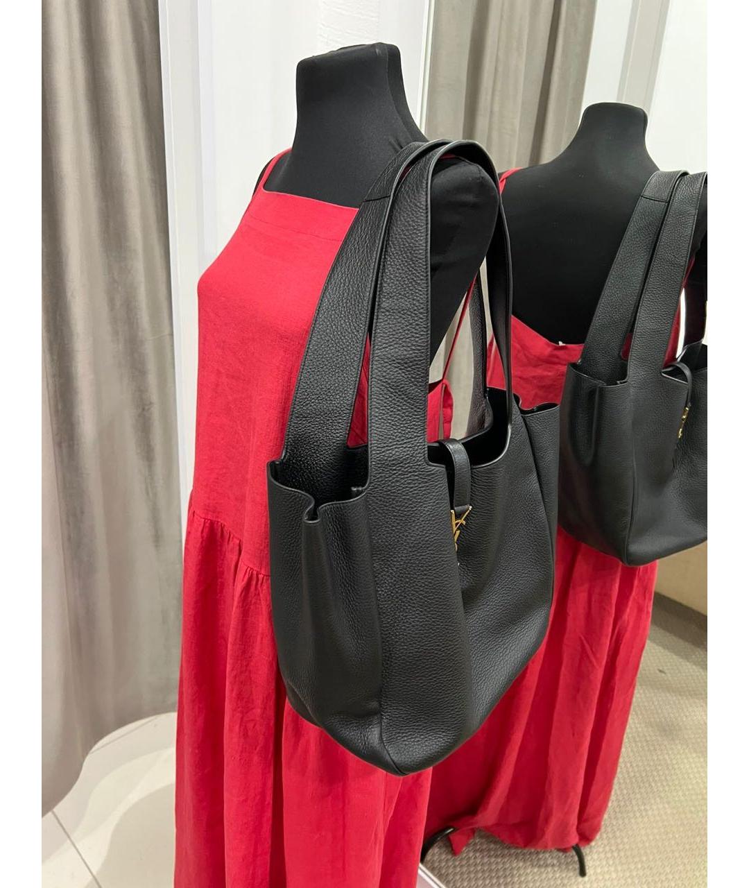 SAINT LAURENT Черная сумка тоут, фото 3