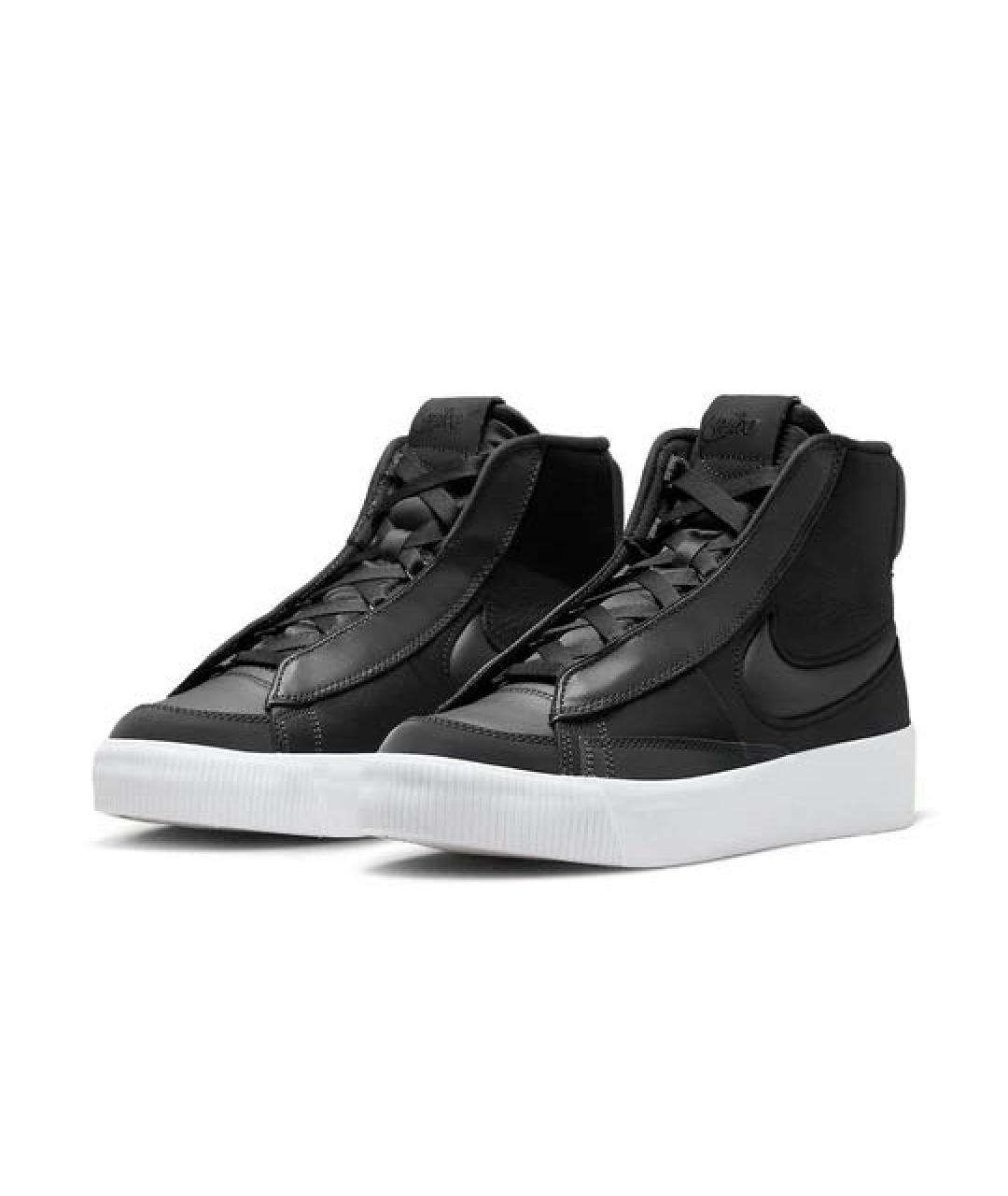 NIKE Черные кожаные кеды, фото 3