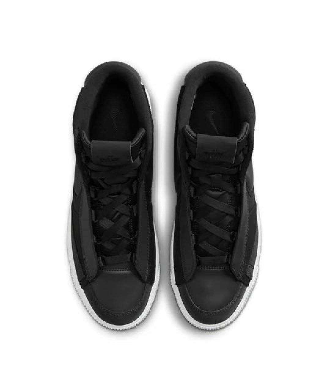 NIKE Черные кожаные кеды, фото 4