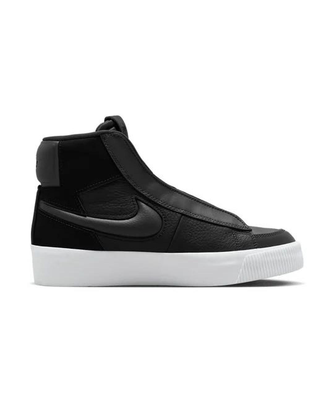 NIKE Черные кожаные кеды, фото 1