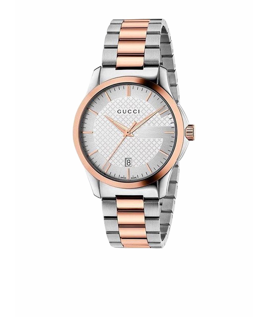 GUCCI Серебряные металлические часы, фото 1