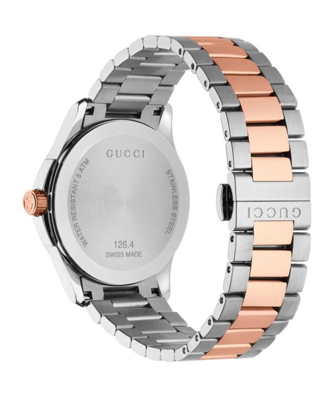 GUCCI Серебряные металлические часы, фото 6