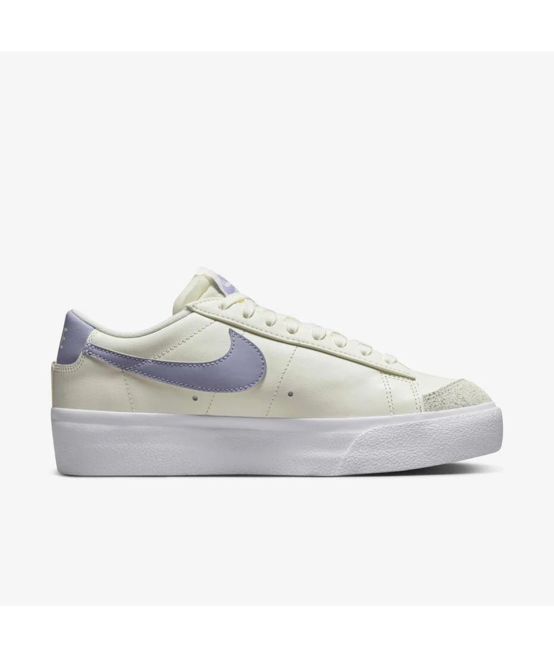 NIKE Бежевые кожаные кеды, фото 9