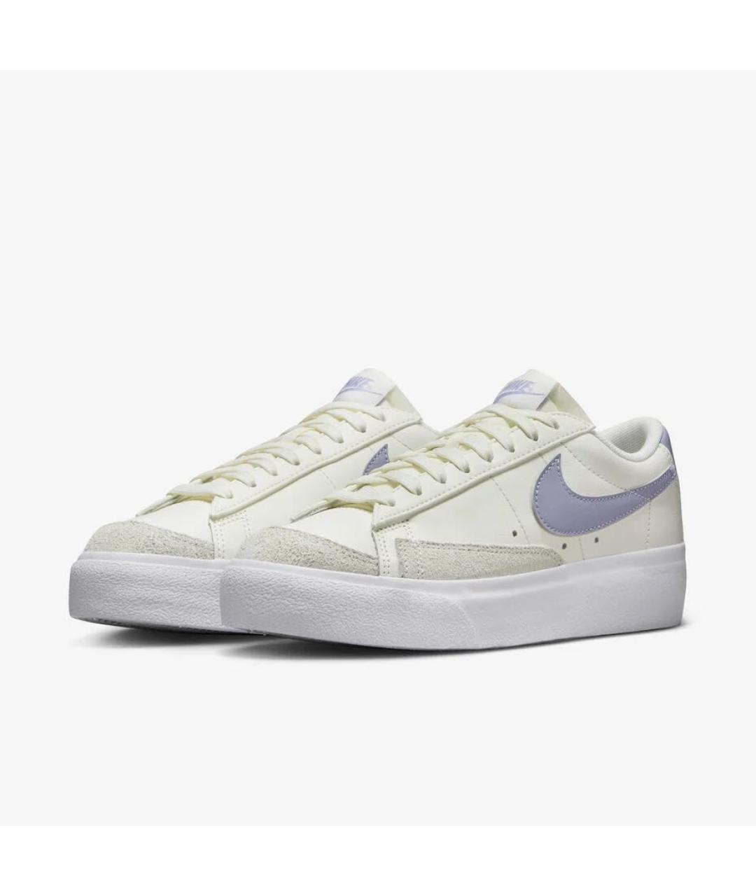 NIKE Бежевые кожаные кеды, фото 3