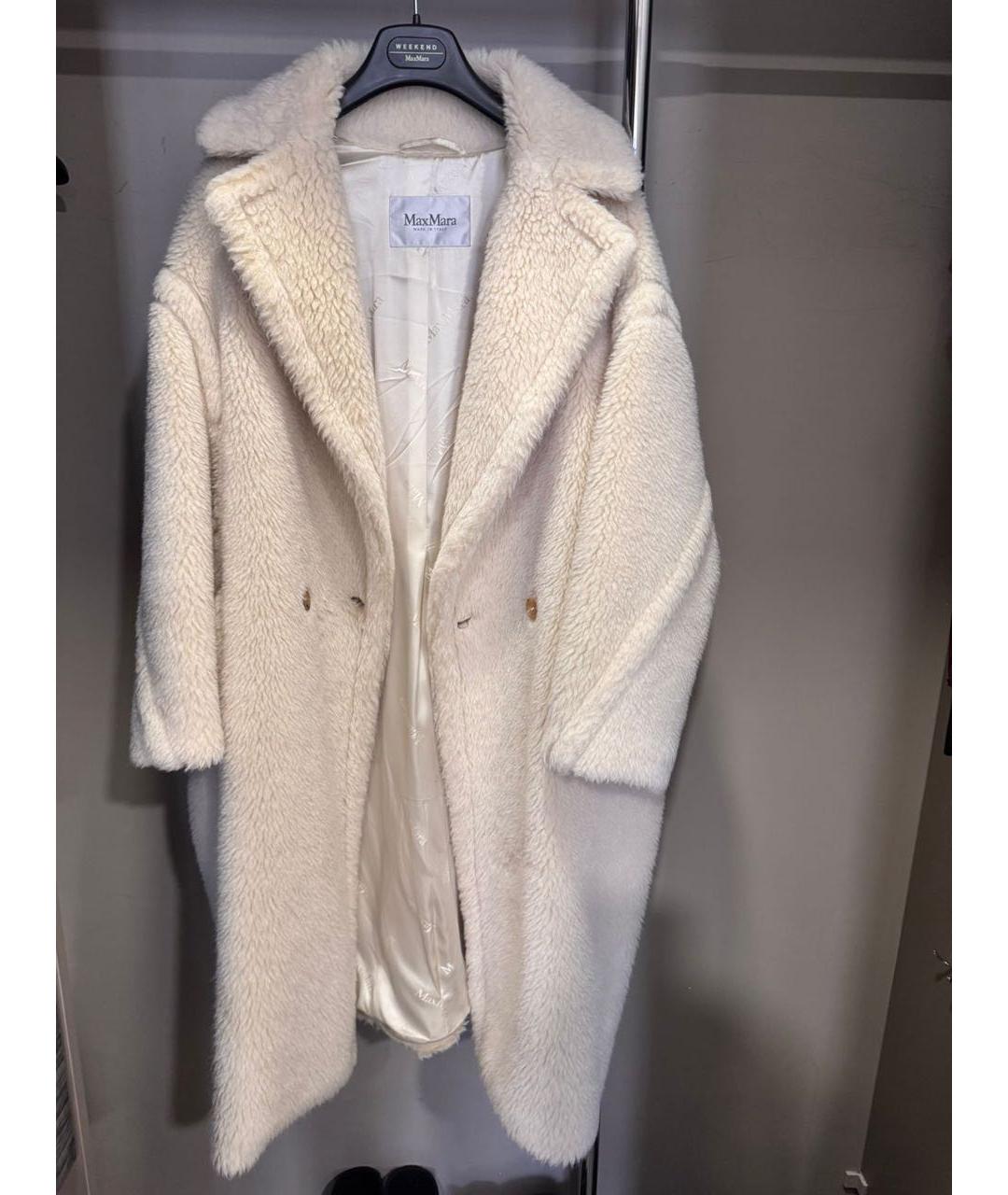 'S MAX MARA Белая шерстяная шуба, фото 2