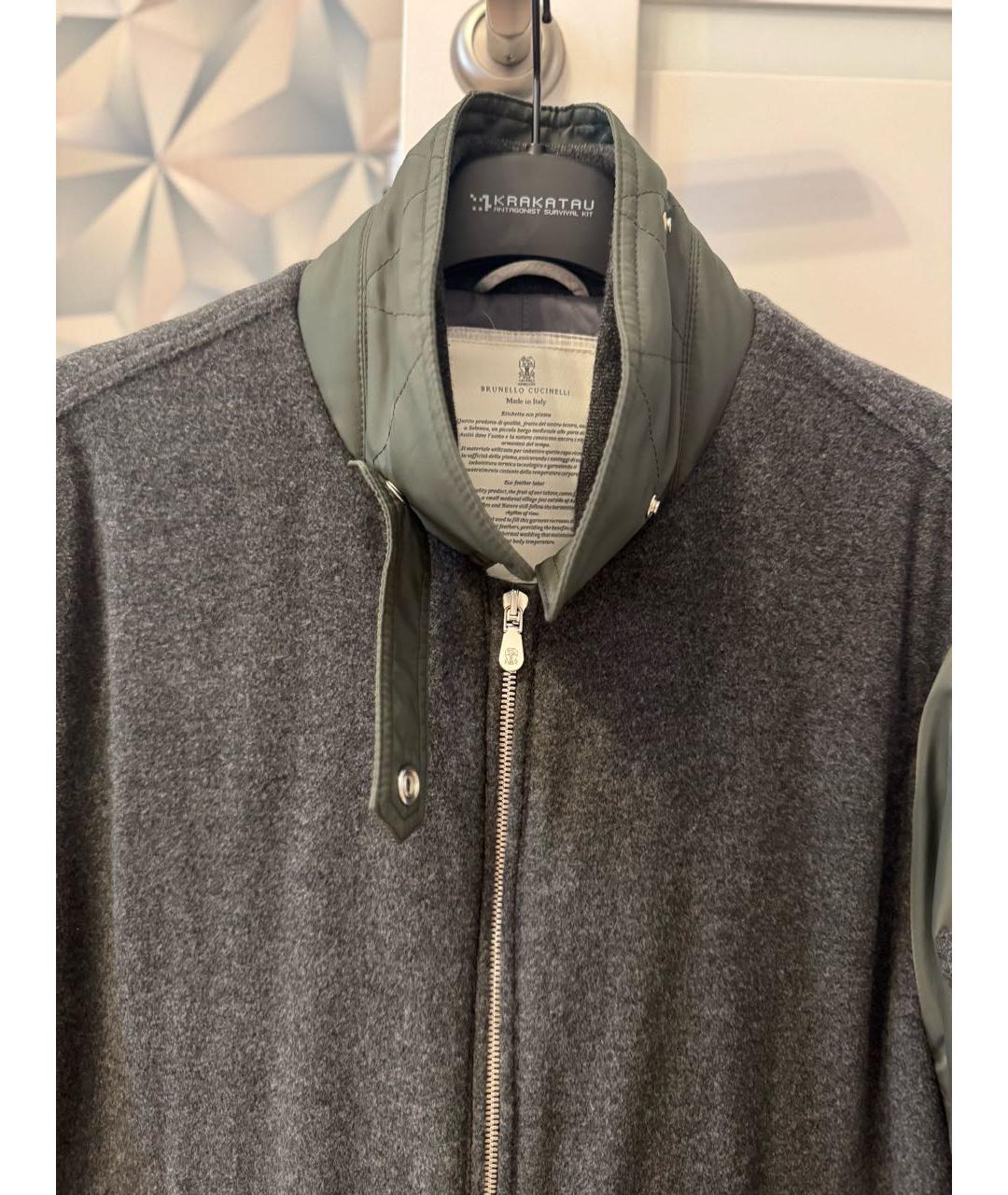 BRUNELLO CUCINELLI Антрацитовая шерстяная куртка, фото 6