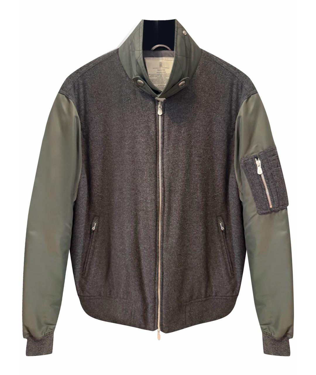 BRUNELLO CUCINELLI Антрацитовая шерстяная куртка, фото 1