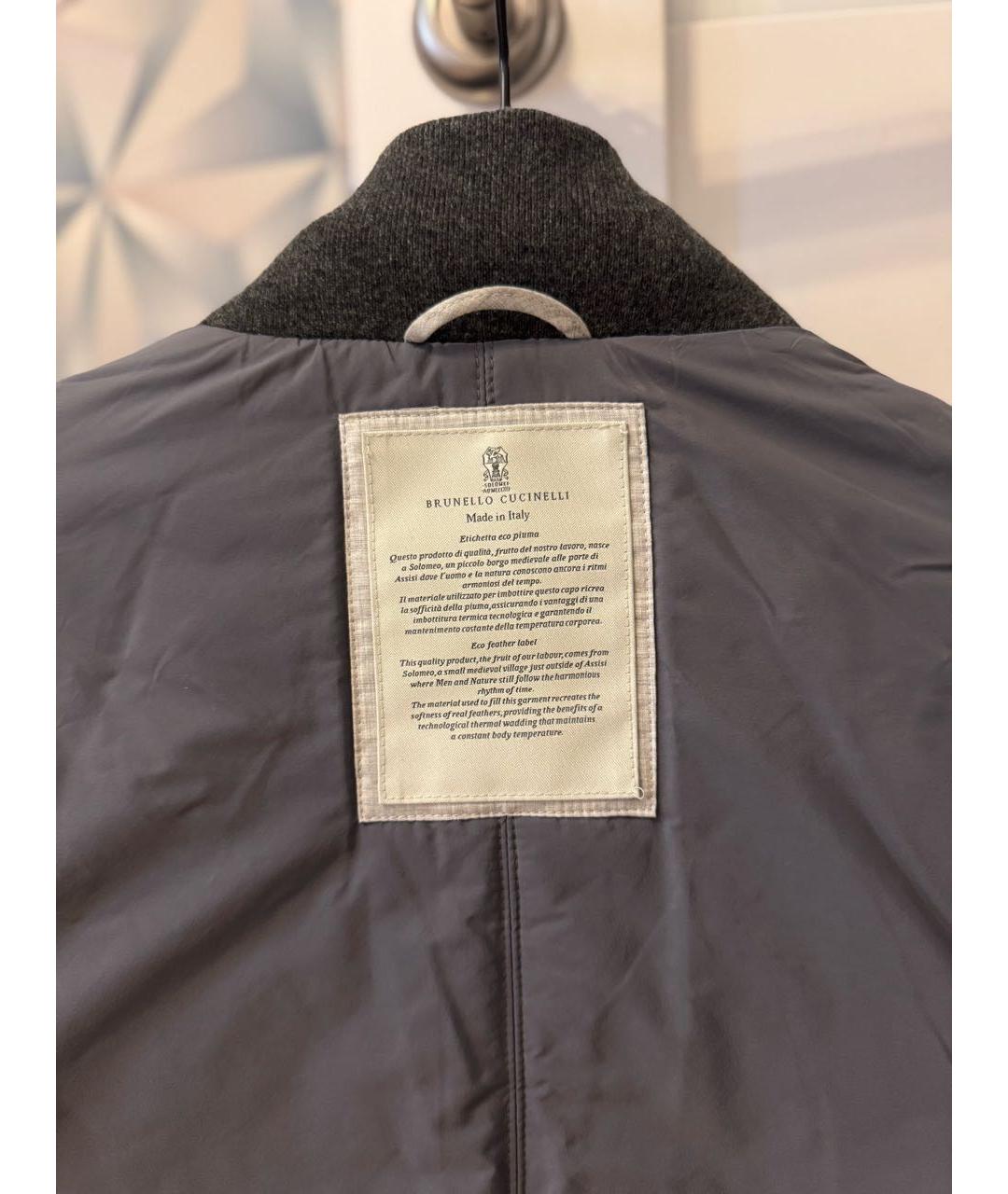 BRUNELLO CUCINELLI Антрацитовая шерстяная куртка, фото 3