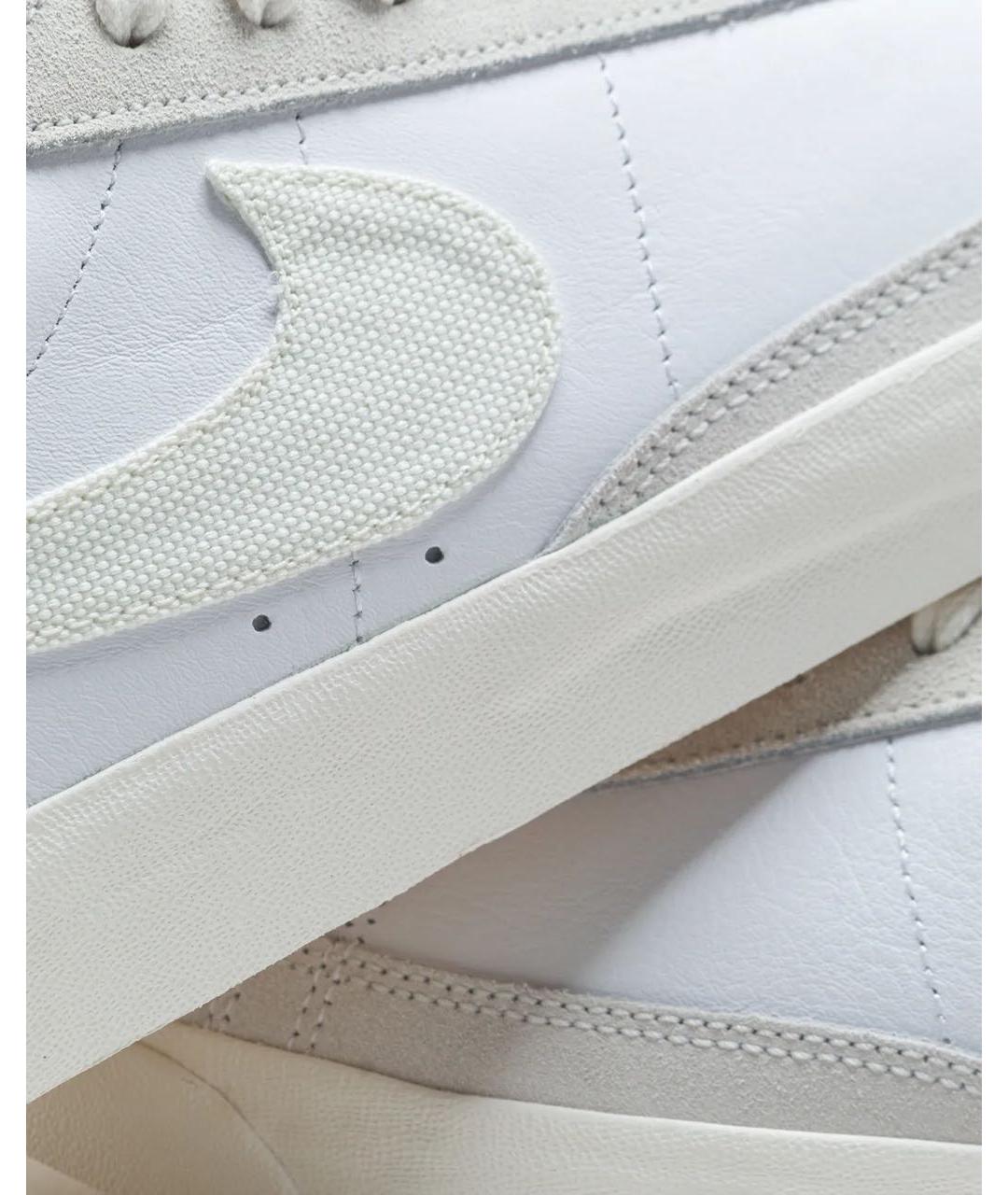 NIKE Белые кожаные низкие кроссовки / кеды, фото 6