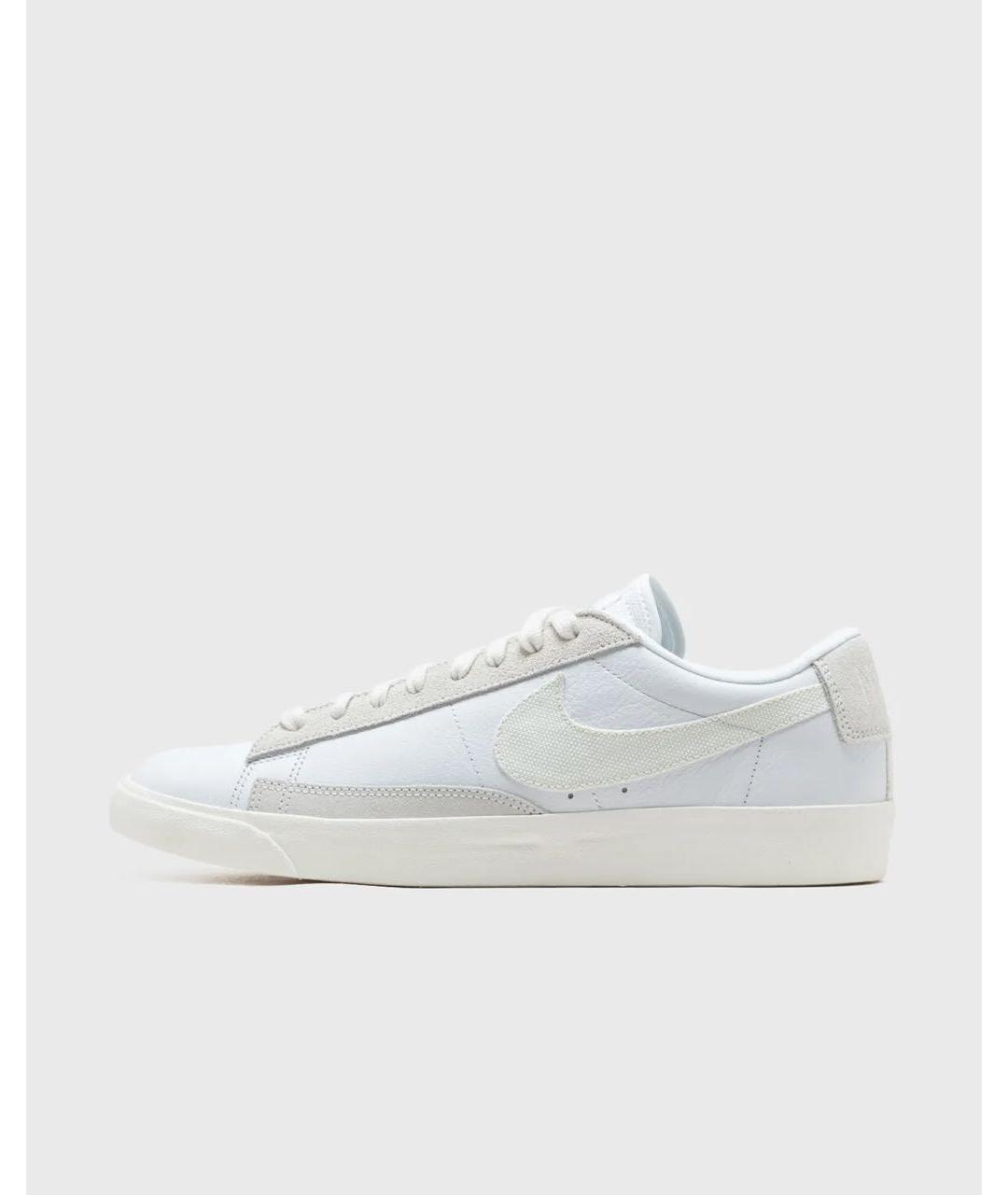 NIKE Белые кожаные низкие кроссовки / кеды, фото 2