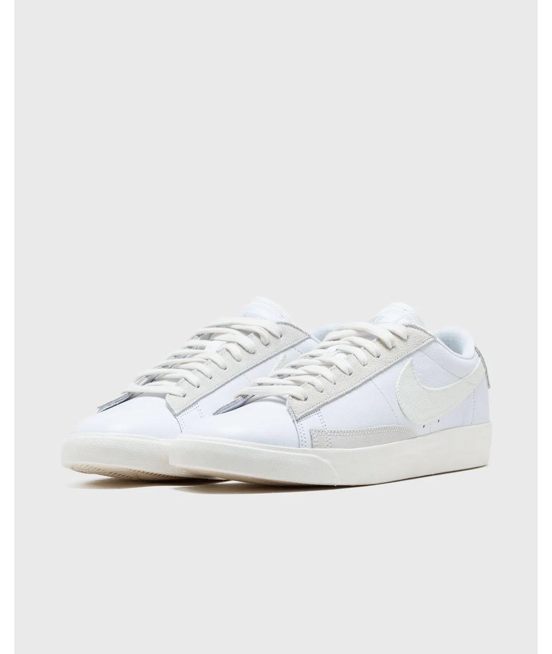 NIKE Белые кожаные низкие кроссовки / кеды, фото 3