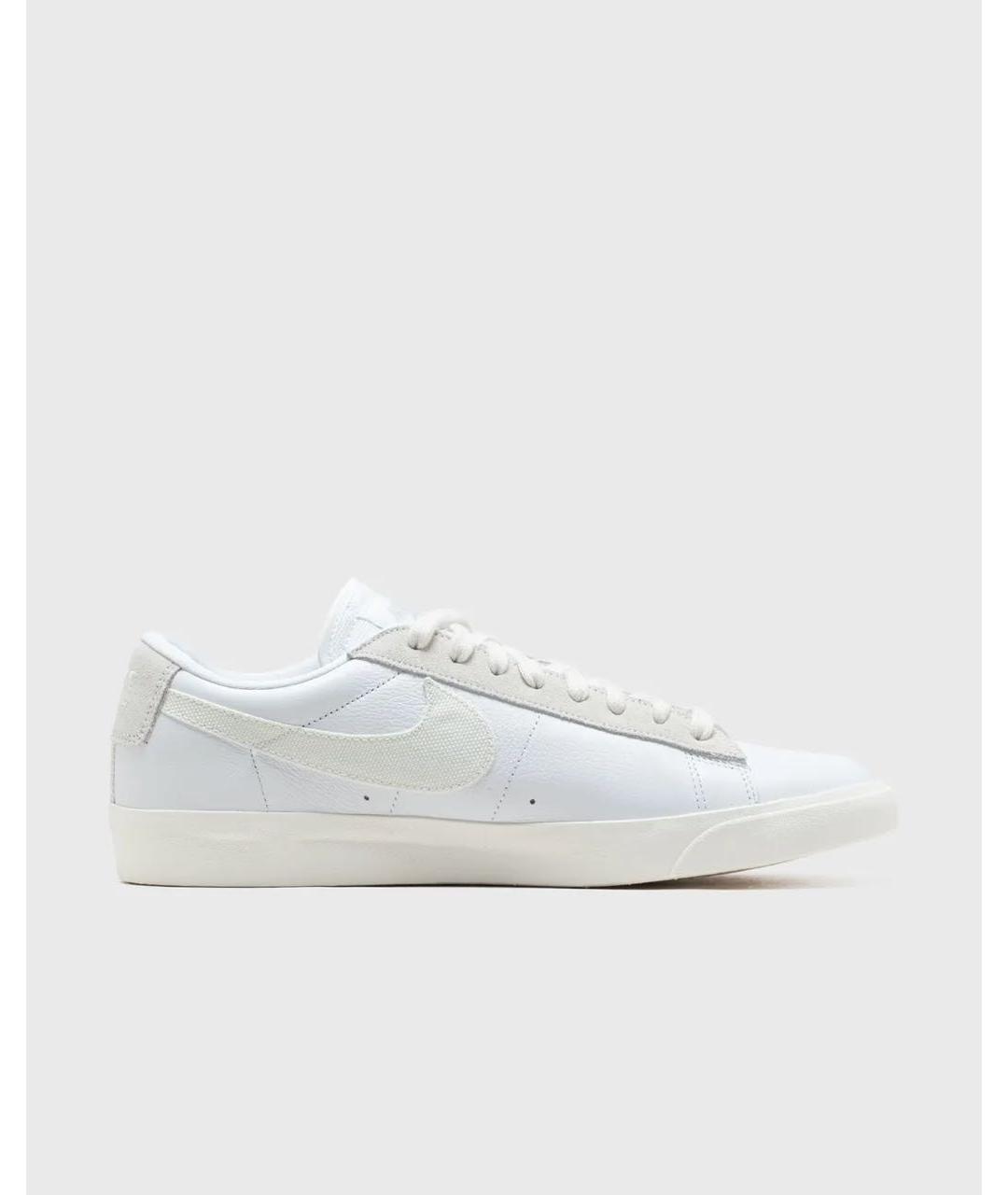 NIKE Белые кожаные низкие кроссовки / кеды, фото 7