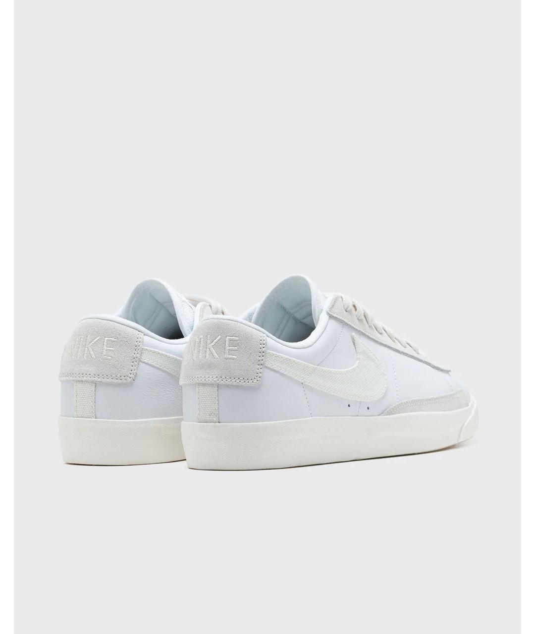 NIKE Белые кожаные низкие кроссовки / кеды, фото 5