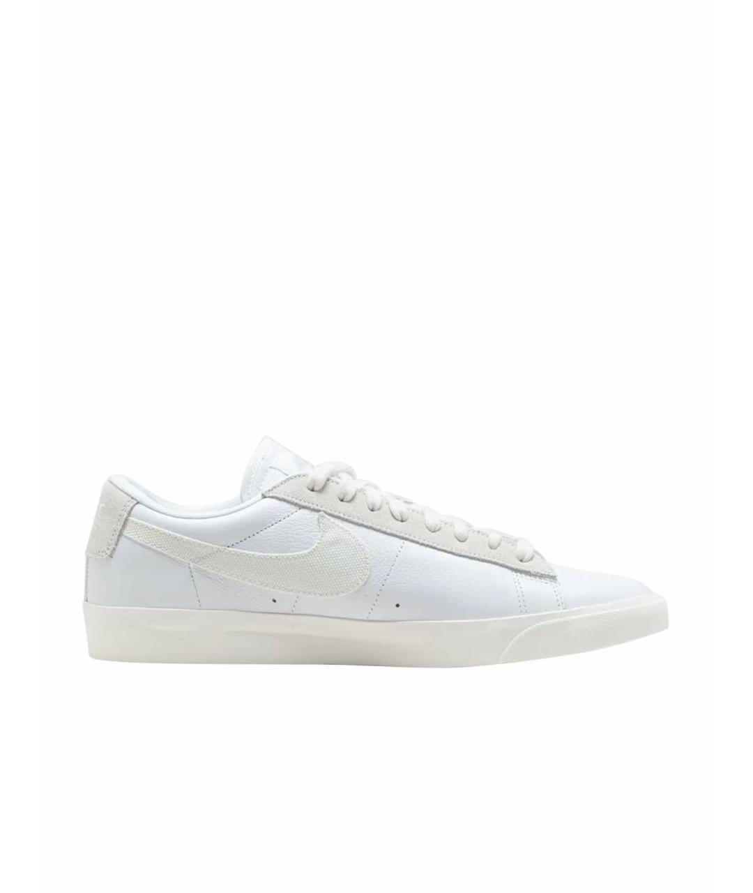 NIKE Белые кожаные низкие кроссовки / кеды, фото 1