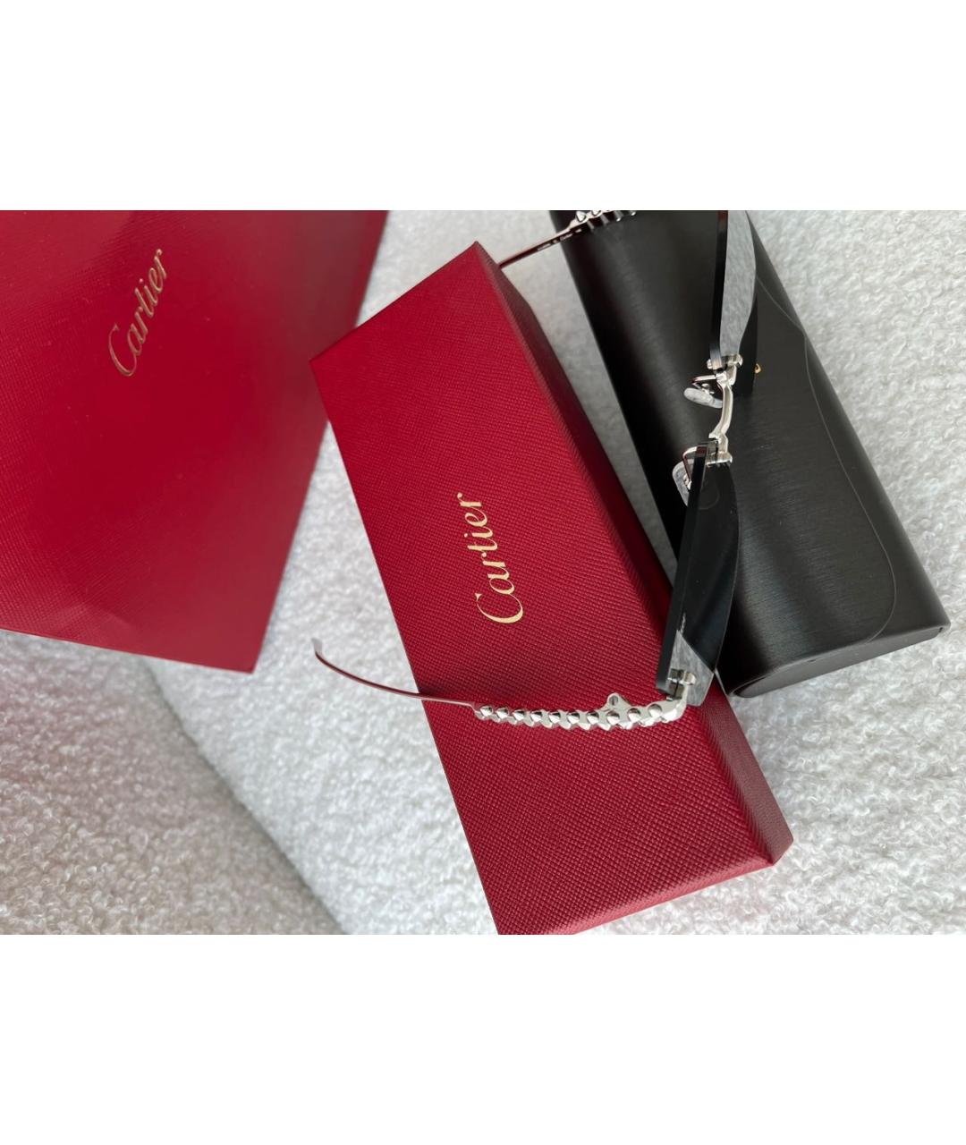 CARTIER Серебряные металлические солнцезащитные очки, фото 7