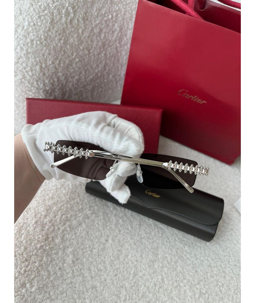 CARTIER Серебряные металлические солнцезащитные очки, фото 5