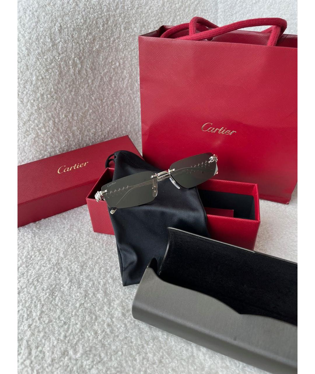 CARTIER Серебряные металлические солнцезащитные очки, фото 9
