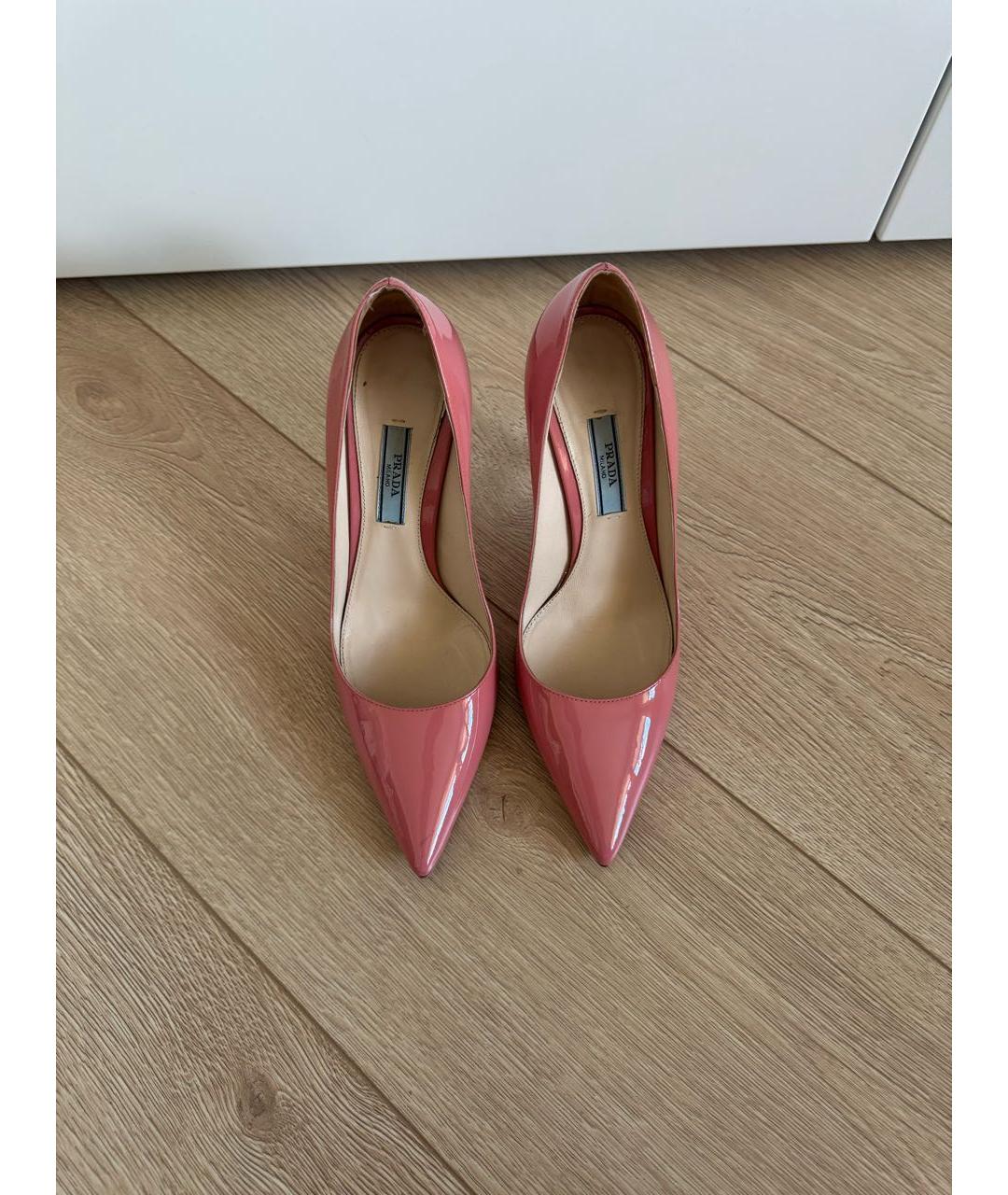 PRADA Розовые туфли из лакированной кожи, фото 2