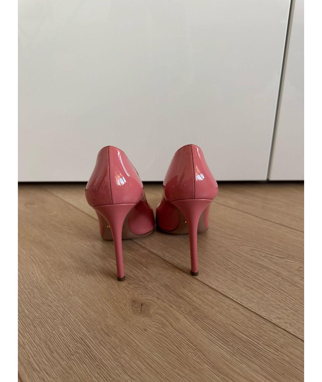 PRADA Розовые туфли из лакированной кожи, фото 4