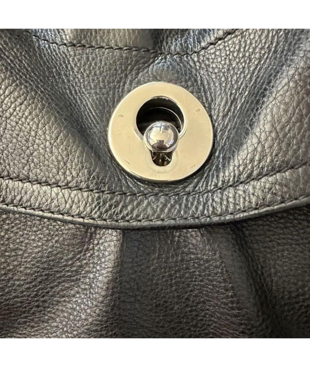 SAINT LAURENT Черная кожаная сумка тоут, фото 3