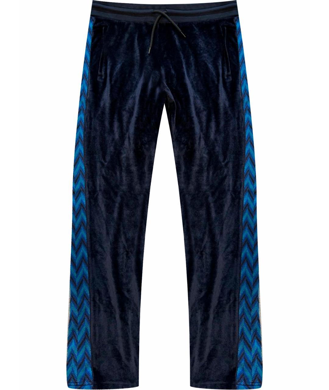 MISSONI Темно-синие бархатные повседневные брюки, фото 1