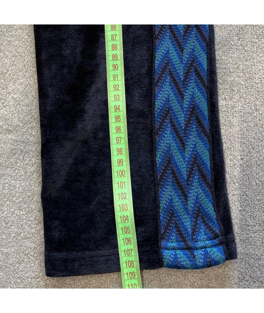 MISSONI Темно-синие бархатные повседневные брюки, фото 4