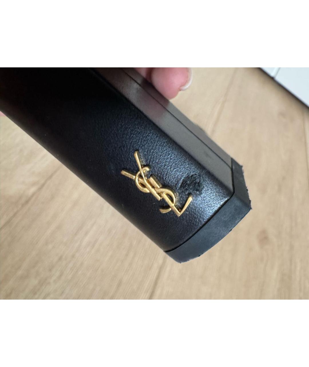 SAINT LAURENT Черные кожаные босоножки, фото 7