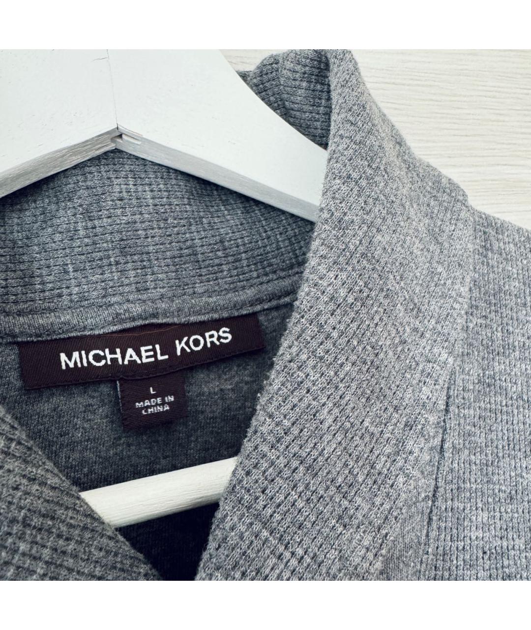 MICHAEL KORS Антрацитовый хлопко-эластановый джемпер / свитер, фото 6