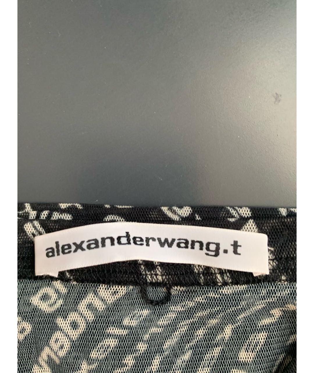 ALEXANDER WANG Антрацитовое полиэстеровое платье, фото 3