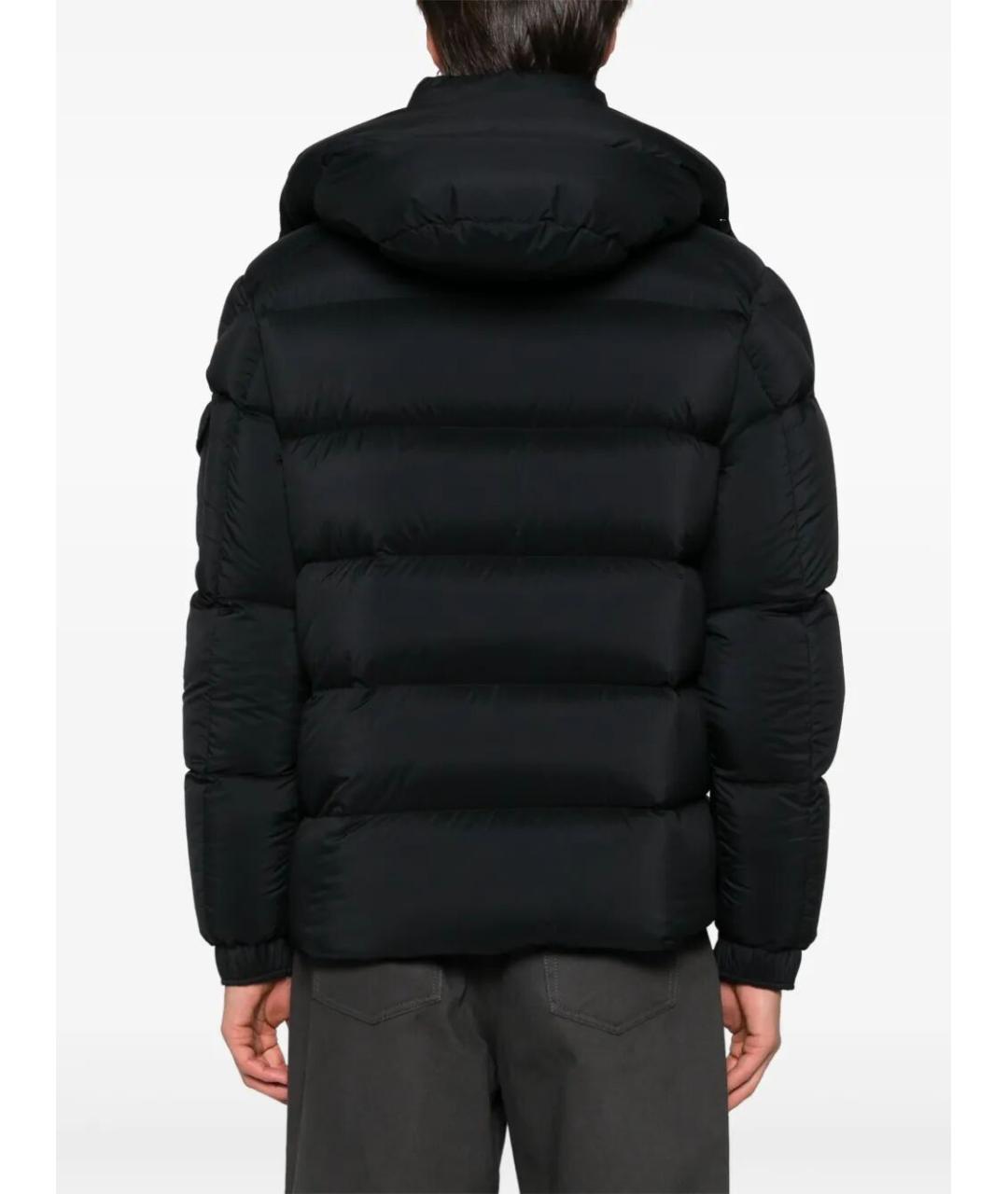MONCLER Черный полиамидовый пуховик, фото 4