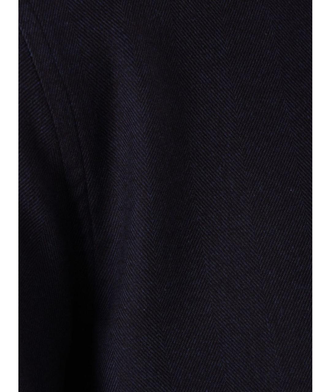 BRUNELLO CUCINELLI Синяя хлопковая кэжуал рубашка, фото 4