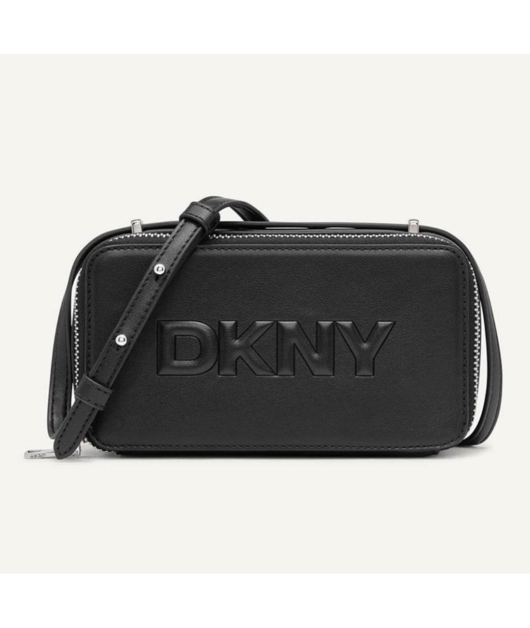 DKNY Черная сумка через плечо из искусственной кожи, фото 9