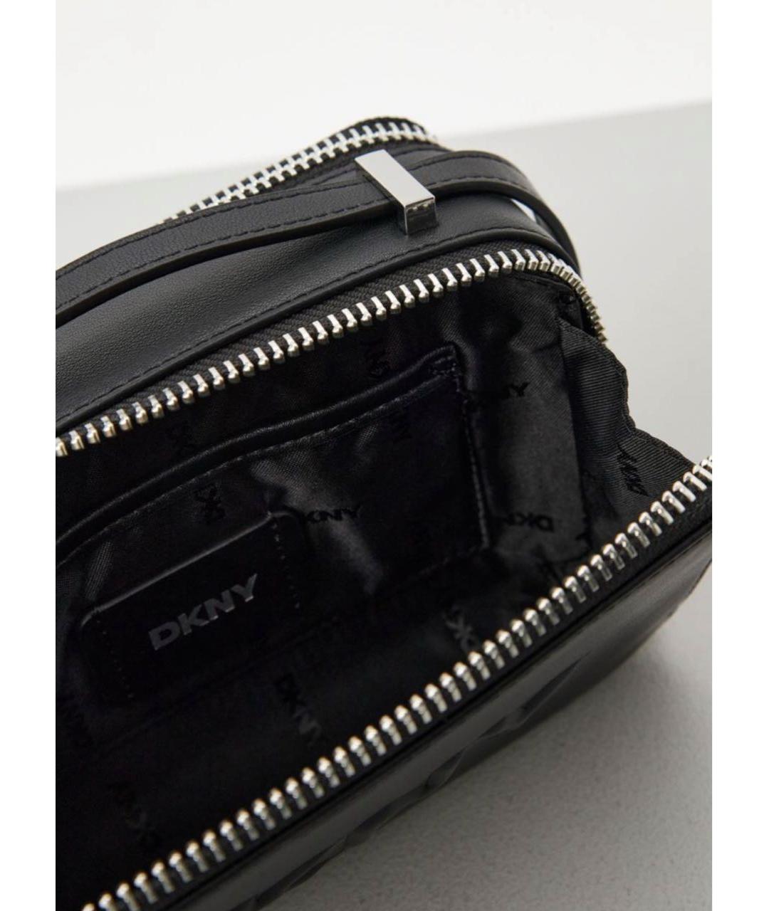 DKNY Черная сумка через плечо из искусственной кожи, фото 5