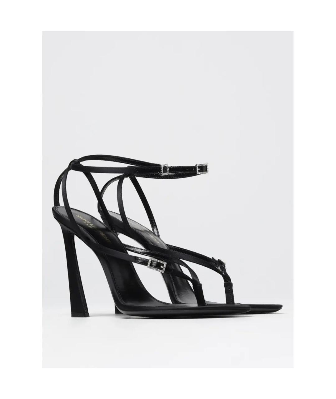 SAINT LAURENT Черные босоножки, фото 6
