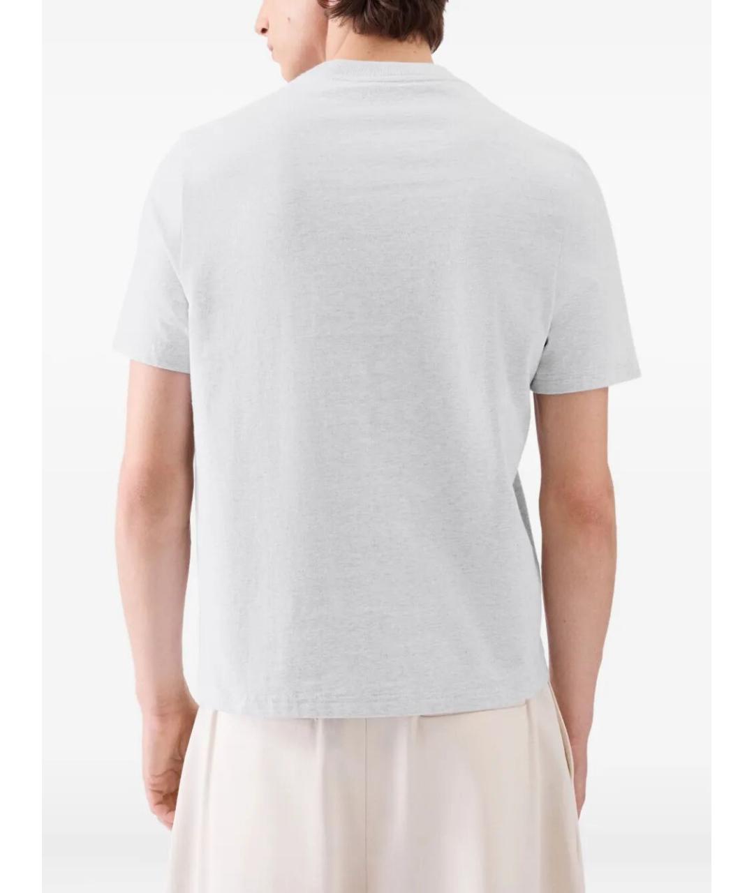 JACQUEMUS Серая хлопковая футболка, фото 4