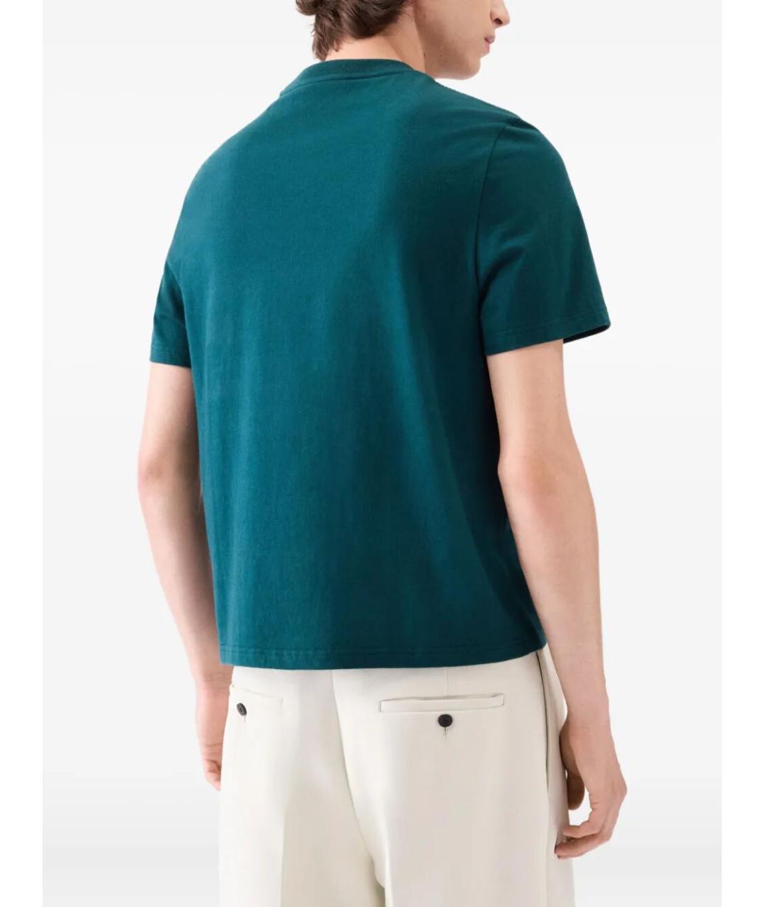 JACQUEMUS Зеленая хлопковая футболка, фото 3
