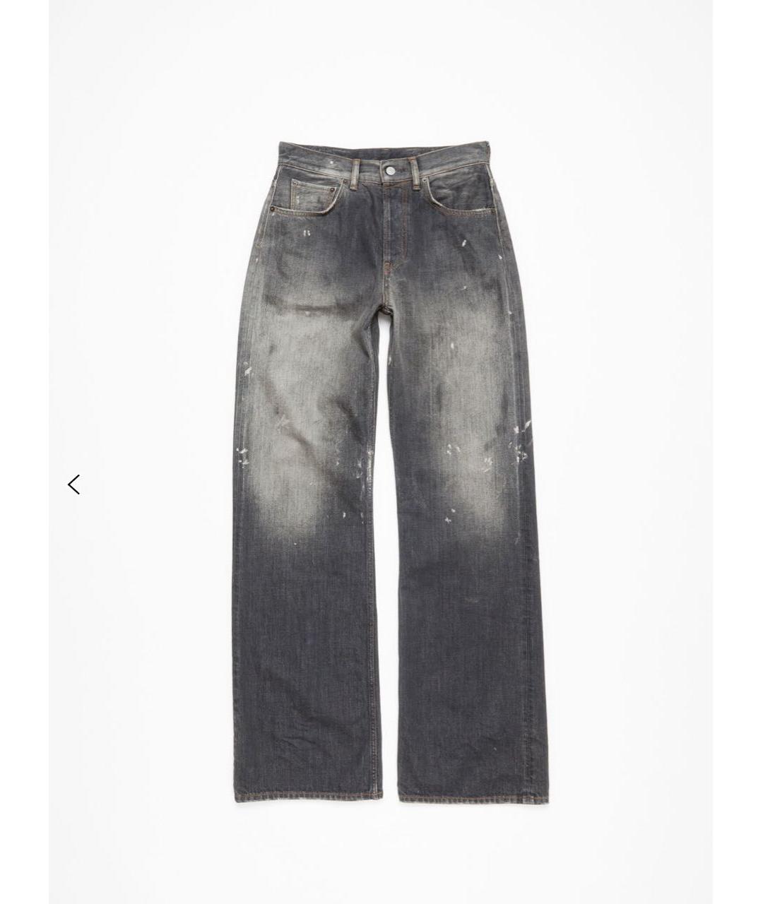 ACNE STUDIOS Серые хлопковые прямые джинсы, фото 6
