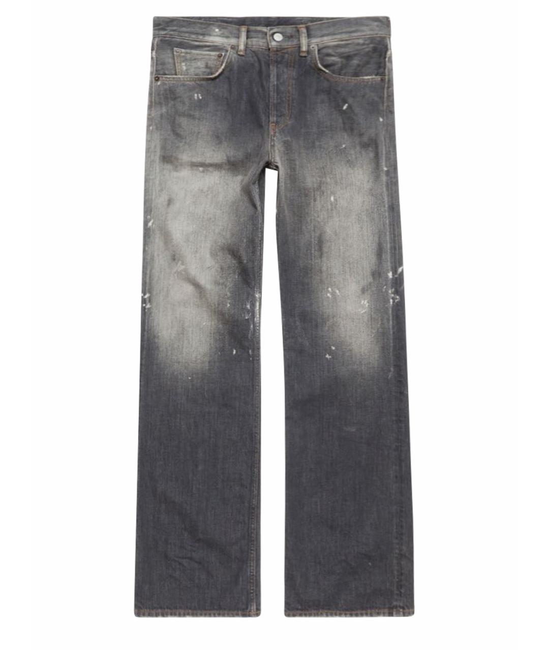 ACNE STUDIOS Серые хлопковые прямые джинсы, фото 1