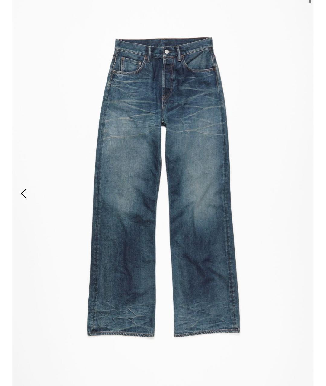 ACNE STUDIOS Синие хлопковые прямые джинсы, фото 6