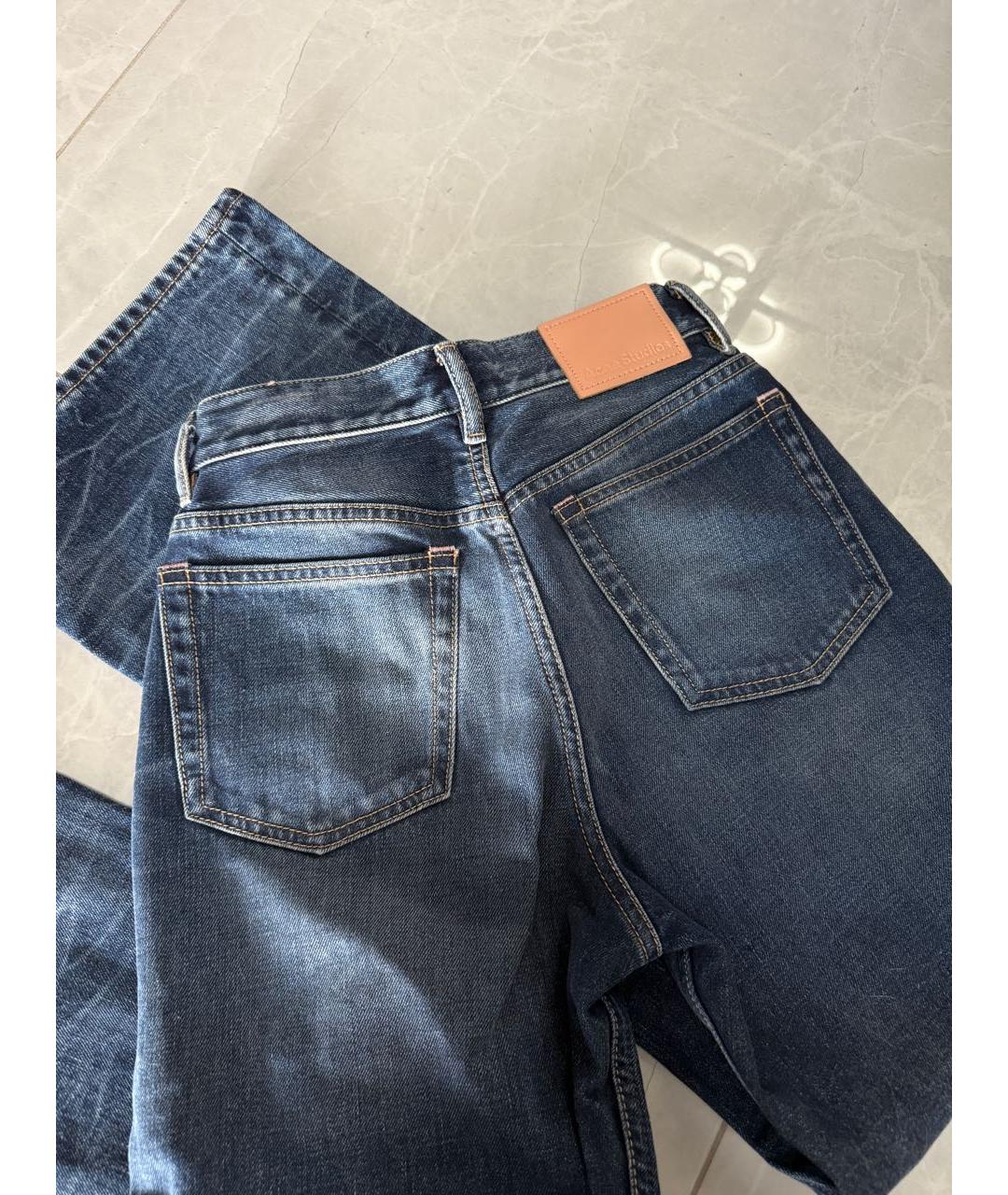 ACNE STUDIOS Синие хлопковые прямые джинсы, фото 4