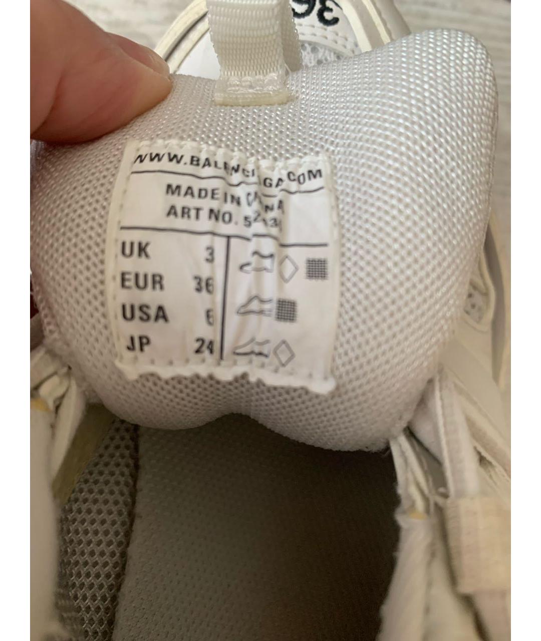 BALENCIAGA Белые кроссовки, фото 5